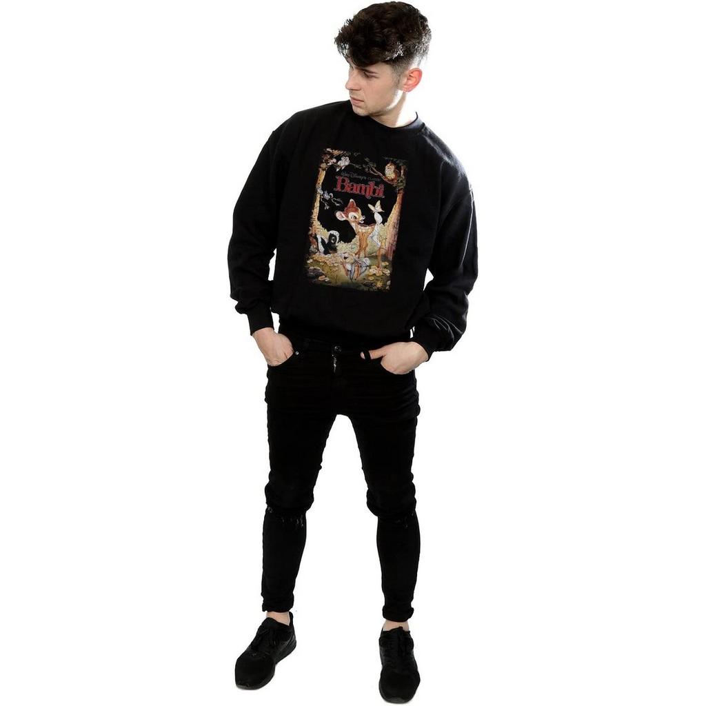 Bambi Mens Retro Poster Cotton Sweatshirt