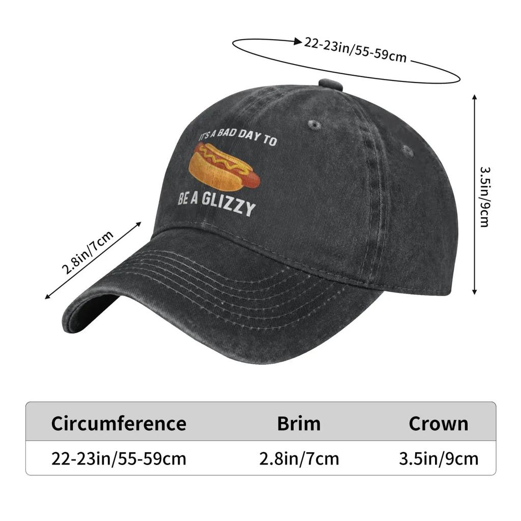 Hot Dogs Lover Hat It’s A Bad Day To Be A Glizzy Hat Women Baseball Cap Vintage Hats