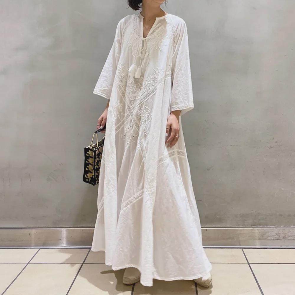 Gonna A-line Retrò: Abito in Pizzo Stile Giapponese Estivo 2024 per Donna