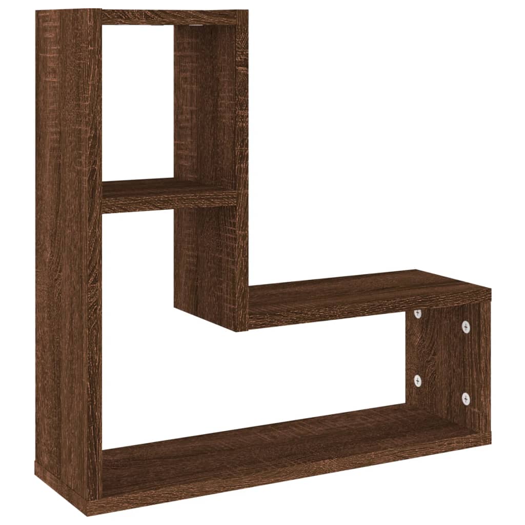 Wall Shelves 2 pcs Brown Oak Effect 50 x 15 x 50 cm Engineered Wood