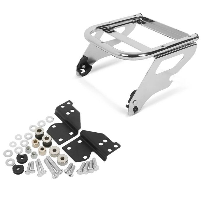 Satz: Topcase-Träger TP 2-Up kompatibel mit Harley Davidson Touring 97-08 + Montagekit Docking Hardware