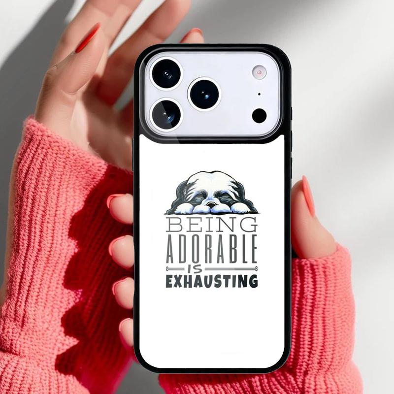 Cartoon Shih Tzu Dog Phone Case for iPhone 17 16 15 14 13 Pro Max Back Cover for 12 11 Pro Coque