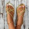 Spring and Summer Footwear Plus-size Toe-clipped Flat Sandals Woven Overshoes Women's Shoes