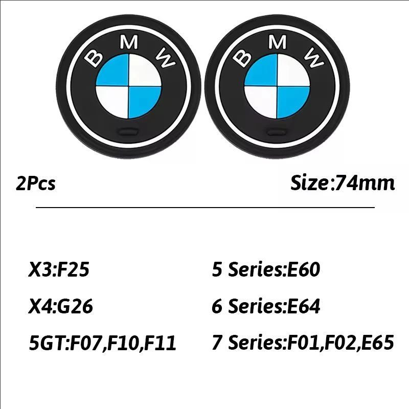 2 Stück Auto Wasserbecher Flaschenhalter Anti-Rutsch Wasserdichte Matte / Aufkleber Für BMW M E46 E39 E90 E36 E60 E34 E30 F30 G20 X1 X2 X3 X5 hkvr74