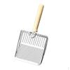 Cat Waste Removal Tool With Wooden Grip, Metal Sifter and Mesh Strainer for Pet Crate, Cleaning
