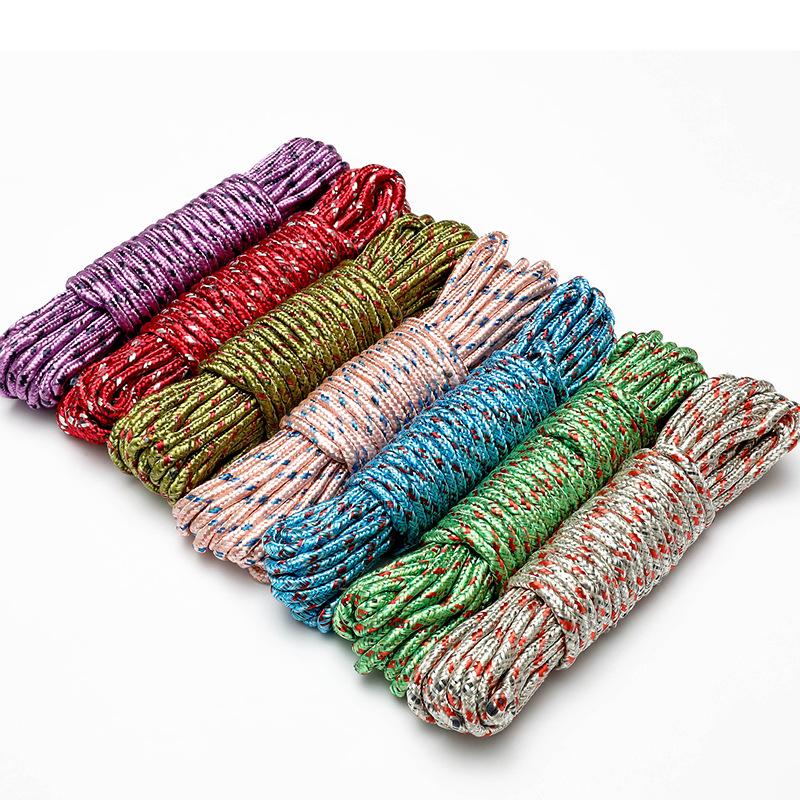 10m Windproof, Anti-Slip Nylon Clothesline for Outdoor Quilts & Garments Drying
