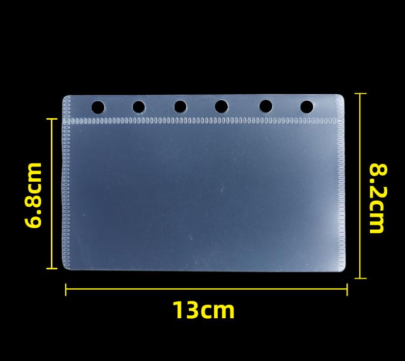 Bolsa de Almacenamiento PP A6 A7 A8 para Divisor de Página de Cuaderno de 6 Anillas Bolsa de Archivador de PVC Impermeable