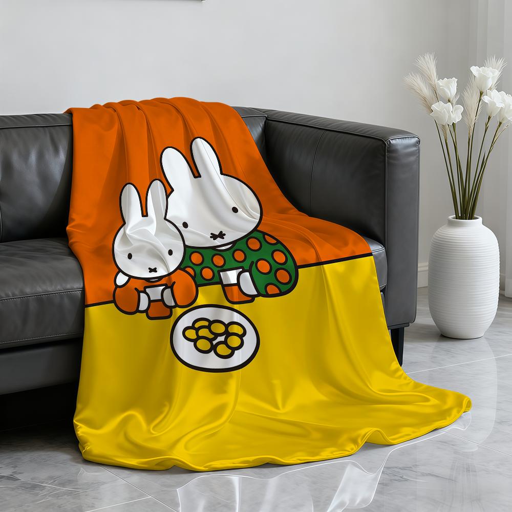 Kawaii MMiffyS Blanket Soft Throw Blanket for Home Bedroom Bed Sofa Picnic Travel Office Rest Cover Blanket Gift