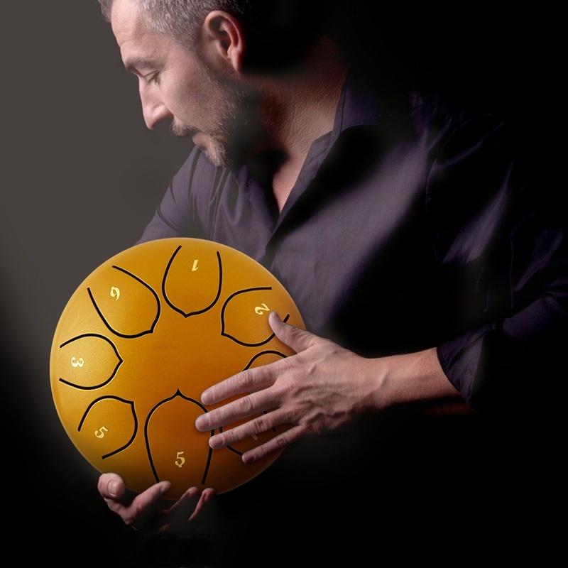 6 אינץ' פלדה לשון תוף 8 תווים מנגינה יד פאן טנק תוף עם תיק מקלות תיפוף מדבקה כלי הקשה כלי נגינה
