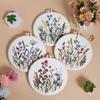 European Style 3D Embroidery DIY Kit - Handmade Flowers and Plants