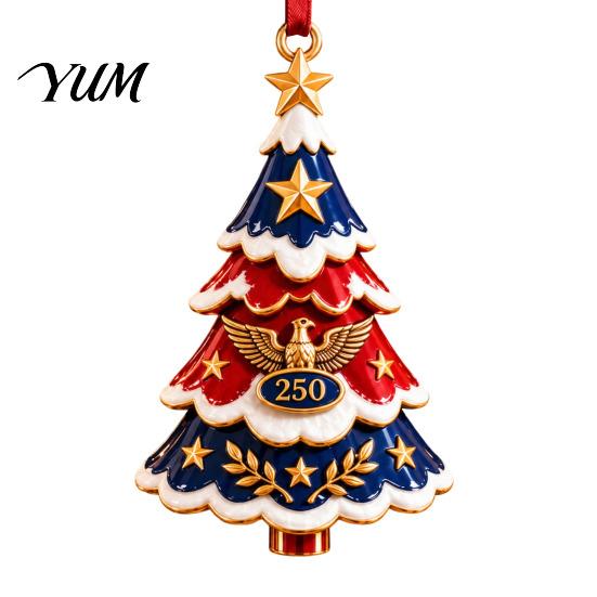 Home Wall Fireplace Ornaments Patriotic Christmas Tree Ornaments, Acrylic Holiday Pendant for Independence Day, Decorative Party Supplies Indoor