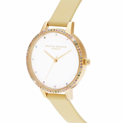 OLIVIA BURTON Women's Rainbow Watch with Sunshine & Gold Bezel, 34mm (ob16rb20) [Authorized Retailer]