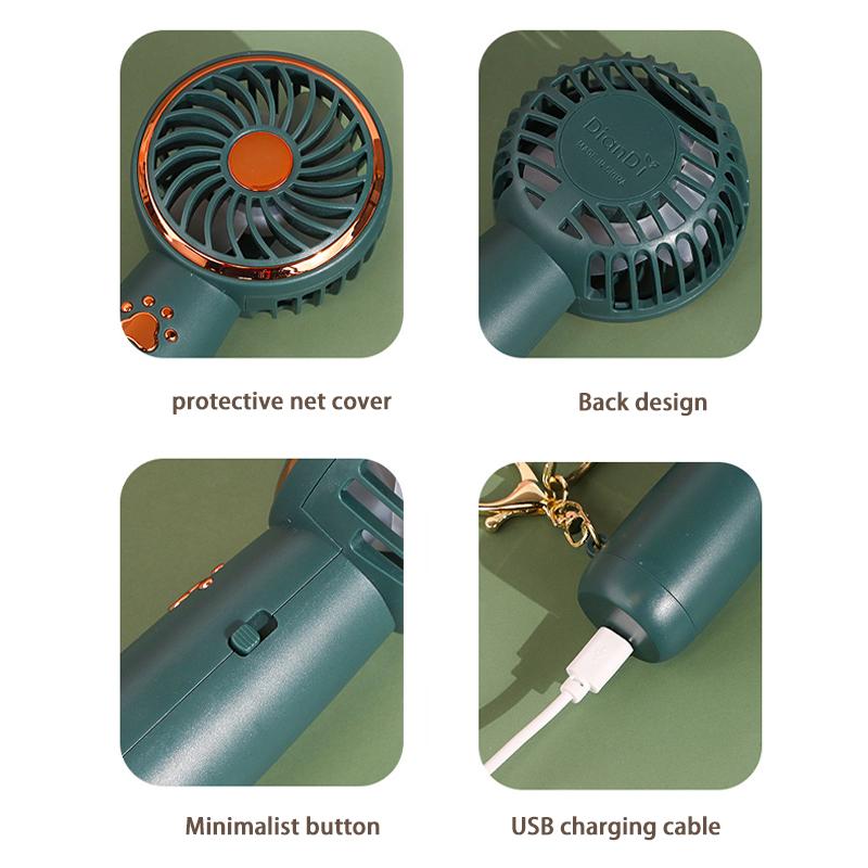 Summer Mini Fan Cute Cartoon Portable Charging Usb Handheld Fan Student Outdoor Fan Cooling Electric Fan Outdoor Fans