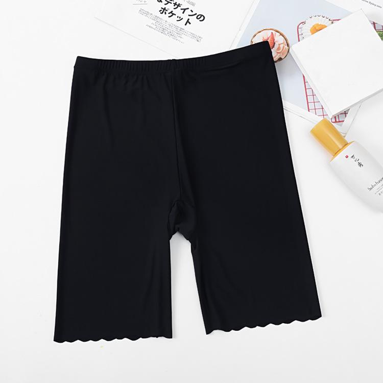 

Женские шорты Ice Silk Plus Size с высокой талией и защитой от воздействия окружающей среды — дышащие, высокоэластичные, до 200 фунтов XL (55-65 kg) чёрный