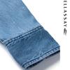 ELLASSAY Women's Lyocell Denim Retro Rhinestone Embellished Shirt