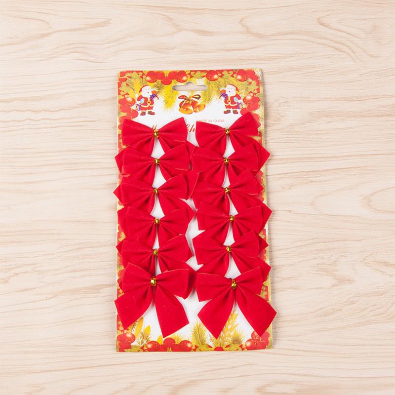 

Рождественские банты и украшения - Набор из 12 украшений красный