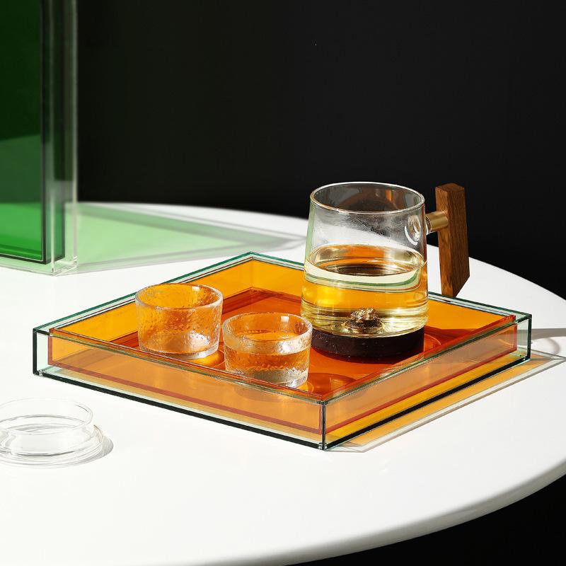 Modern Schlicht Kreativ Acryl Tablett Aufbewahrung Ornamente Wohnzimmer Couchtisch Esstisch Zuhause Heimdekoration Kunsthandwerk