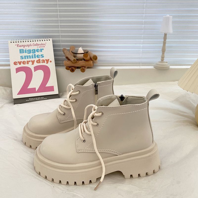 Martin boots women's autumn 2025 new British style fashionable versatile small foreign thick heel handsome short boots