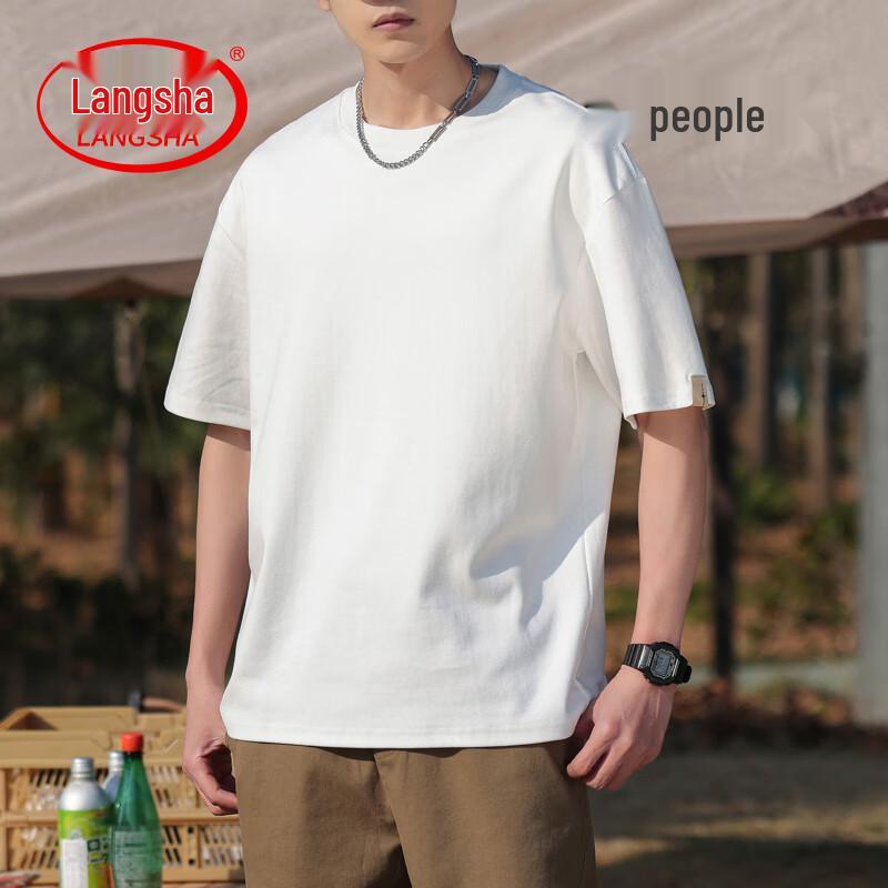 Langsha Men s Loose Fit Short Sleeve T-Shirt 2XL