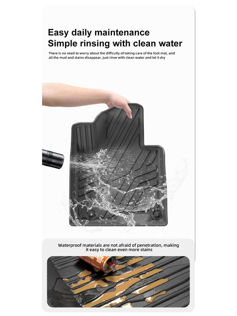 Eco-Friendly TPE Floor Mats for 2022-2024 Hyundai Santa Cruz