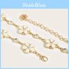 Flower Metal Fashionable Waist Chain With Rhinestone Decoration For Daily