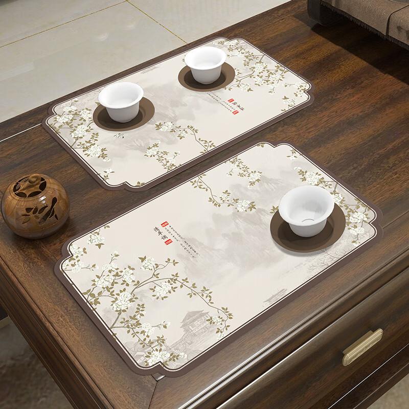 CINKYBOO Leather Tea Mat Set