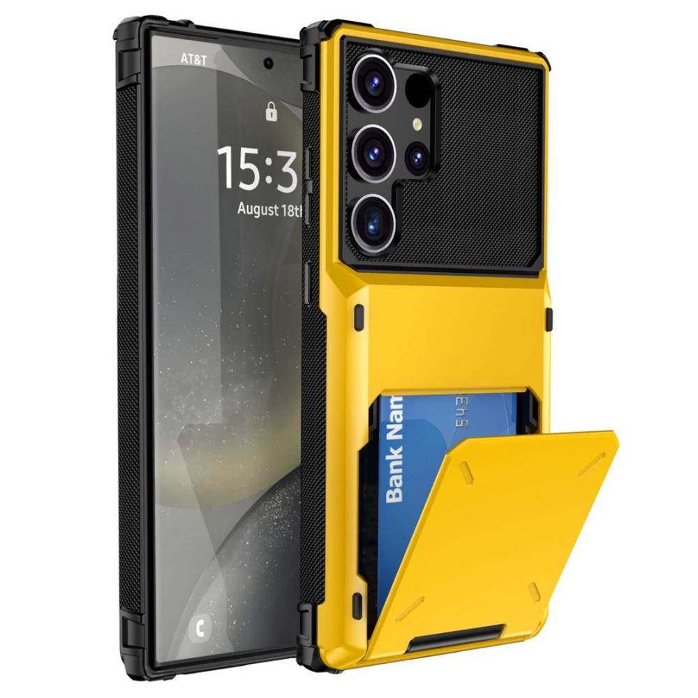 

Для Samsung Galaxy S25 Ultra Case PC+TPU двошарова задня кришка телефону з тримачем для карток F