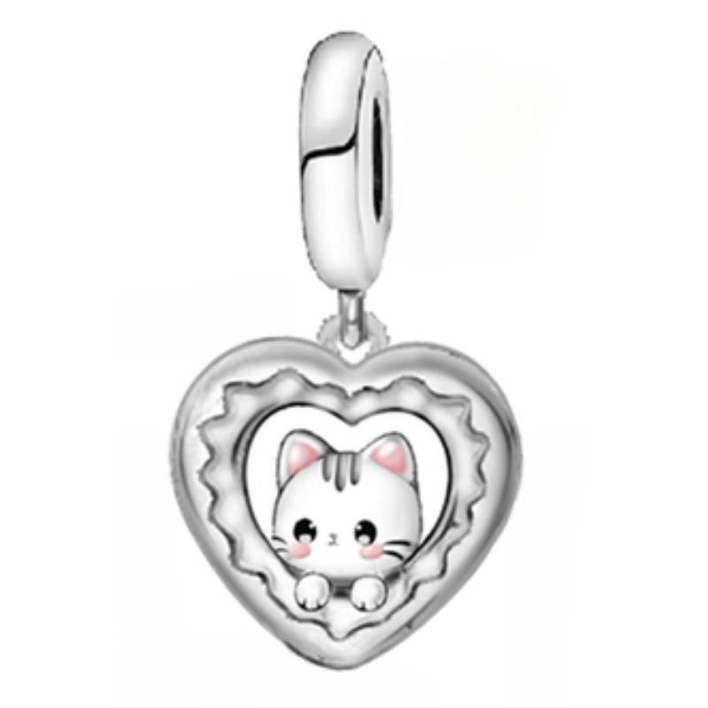 Charm Fit Originální náramky Měď Roztomilé zvířátko Sova Kočky Mořská želva Korálky Dámský přívěsek Korálky Výroba šperků