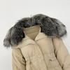 OFTBUY Høst Vinter Mellomlang Dunjakke Avtagbar Ekte Naturlig Revepelskrage Dame Tykk Varm Overbekledning Streetwear