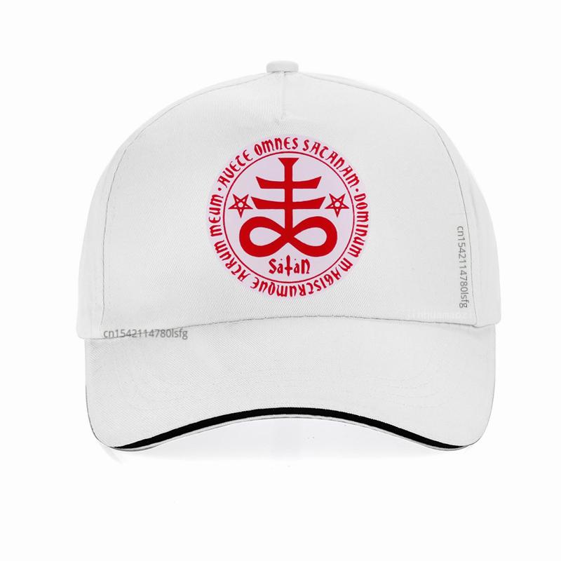 Satan Leviathan Kreuz Hut für Unisex WoUnisex Verstellbare Snapback Hüte Punk Goth Kirche des Satanischen Symbols Kolye Baseball Cap Mütze