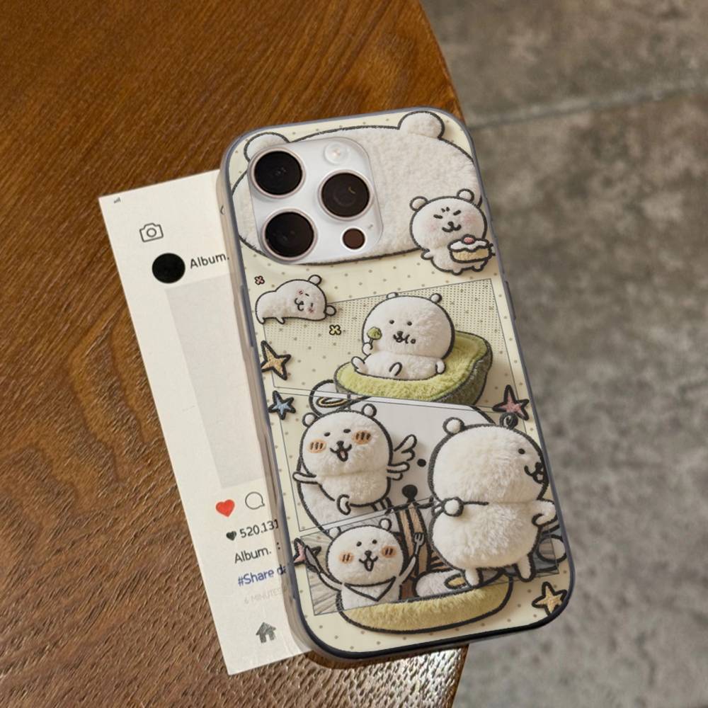 

Популярный Милый J-Шутка B-Медведь Чехол для Телефона Для IPhone 17 16 15 14 Plus 11 12 13 Pro Max Ударопрочная Защита Мягкая Задняя Крышка iPhone 15 pro