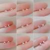 925 Silver Needles Silver Color Mini Star Heart Butterfly Stud Earrings for Women Hypoallergenic Daily Wear Ear Girls Pierc Gift