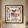USA Jubiläum 250. Gesticktes Stickset, 1776-2026 Patriotisches Kreuzstich-Set mit Flaggen- und Freiheitsglocken-Muster