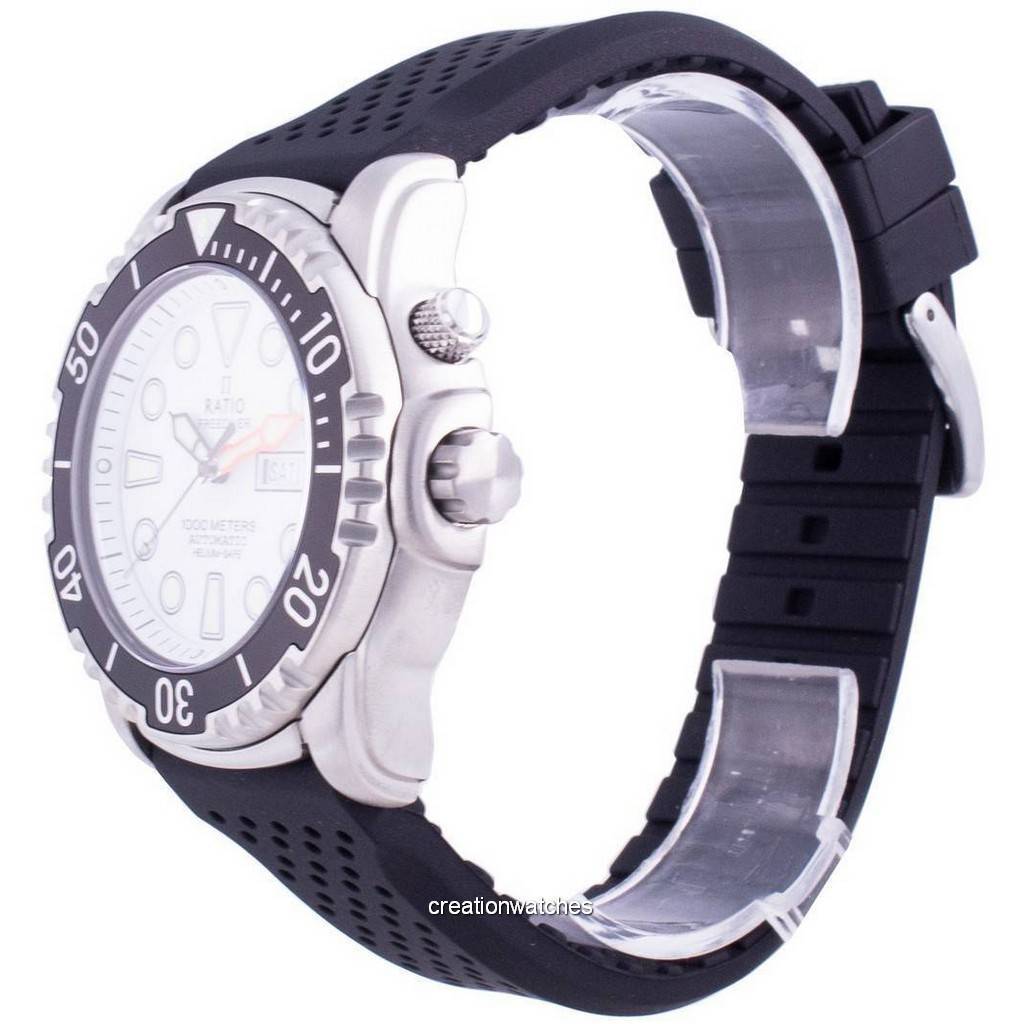 RATIO FreeDiver Helium-Safe 1000M Sapphire Automatic 1068HA90-34VA-WHT Men's Watch