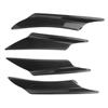 4pcs Car Front Bumper Deflector Lip Splitter Fins Canards Body Spoiler Carbon Fiber