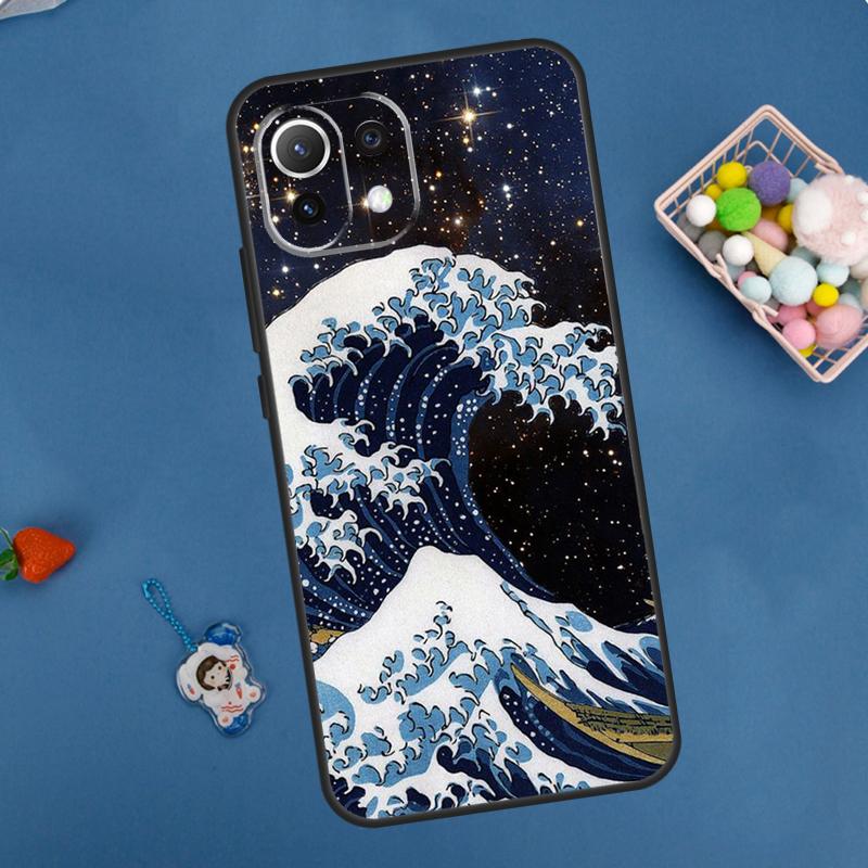 

Japanese Wave Art Case For Xiaomi 15 Ultra 13 14 11T 12T 13T 14T Pro POCO X7 Pro F5 F6 M6 X3 X5 X6 Pro Coque POCO F6
