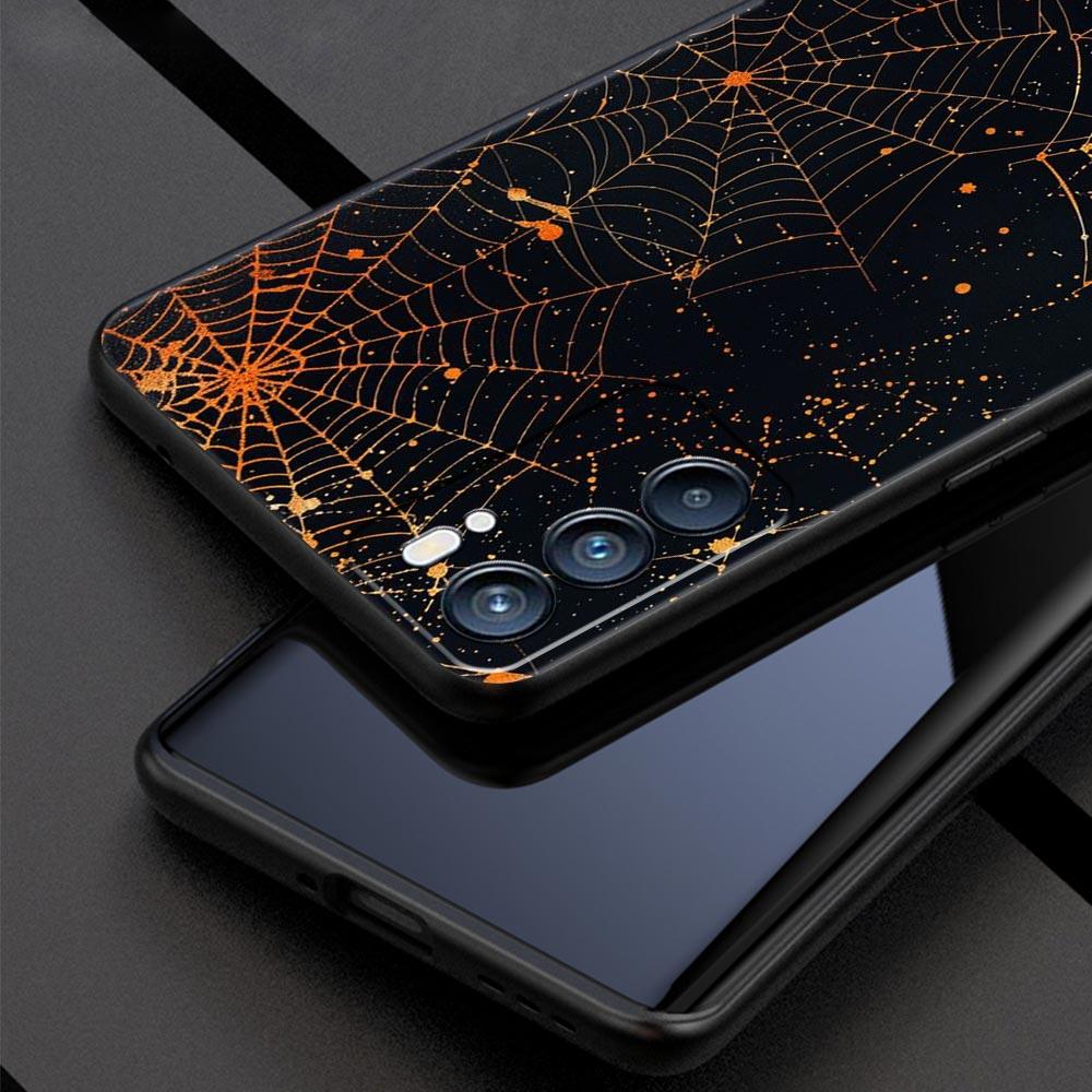 Spider Web Phone Case For Oppo A17 A31 A54 A57 A78 A79 A98 Find X5 X6 Reno 6 7 8 10 11 12 13 F Pro 5G Soft TPU Cover Fundas Bags