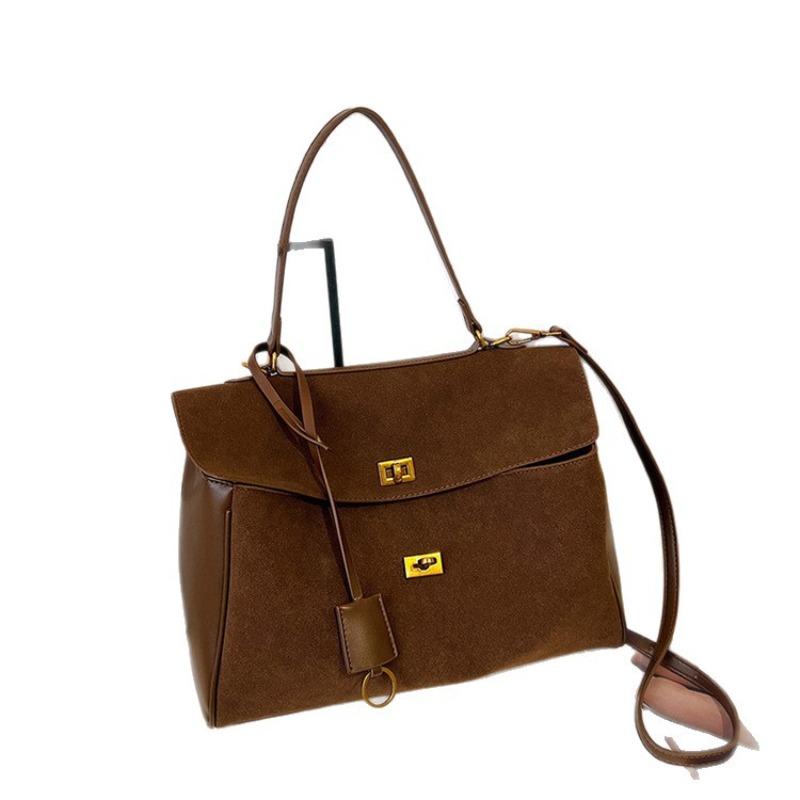 Business Commuter Handbag for Women, New Matte Leather Tote Bag, Unisex Style, Large Handheld Bag, Crossbody Bag