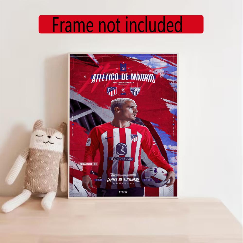 Atletico Madrid Diamond Painting Round Diamond Mosaic Rhinestones Diamond Embroidery Craft Kit Wall Decor Without Frame