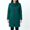 Women's Fashion Casual Solid Color Hooded Pocket Long Sweatshirt With Zipper, Mid-Length Fake Two-Piece Loose Coat