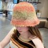 Women's Retro Gradient Knitted Bucket Hat