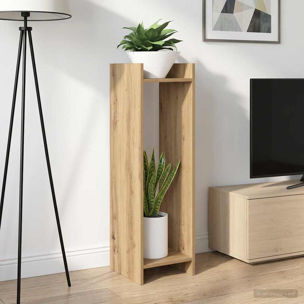 Plant Stand with Shelf 2 pcs Artisan Oak 30 x 30 x 100 cm