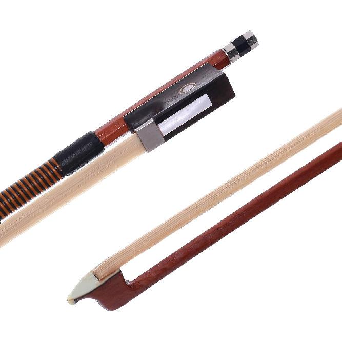 AMZZ 4/4 Full Size Violin Bow – Octagonal Brazilwood Stick, Mongolian White Horsehair, Handmade, Lightweight & Balanced for Intermediate & Advanced