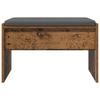Hallway Bench with Cushion Reclaimed Wood Look 63 x 38 x 40 cm