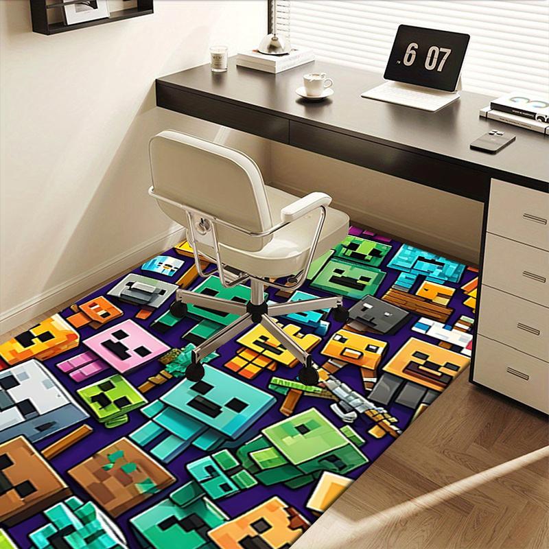 Minecraft Bürostuhlmatte Pixel Art Gaming Teppich 80cm by 120cm