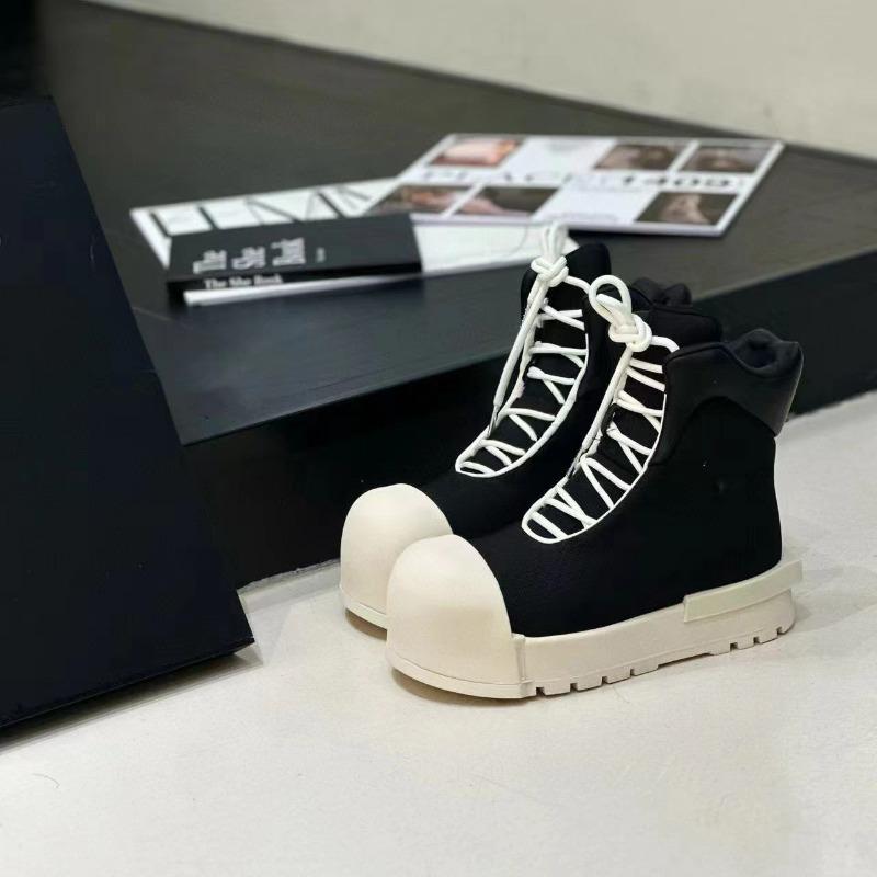 Ugly Cute Mickey Big Head Thick Sole High Bread Shoes New Couple High Top Short Boots Men's and Women's Sports and Leisure Shoes