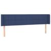 VidaXL Tête de lit avec oreilles Bleu 163x16x78-88 cm Tissu3118780