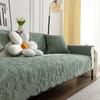 Four Seasons Universal Washed Cotton Quilted Embroidery Sofa Cushion Korean Simple Fabric Non-slip Sofa Cushion Towel