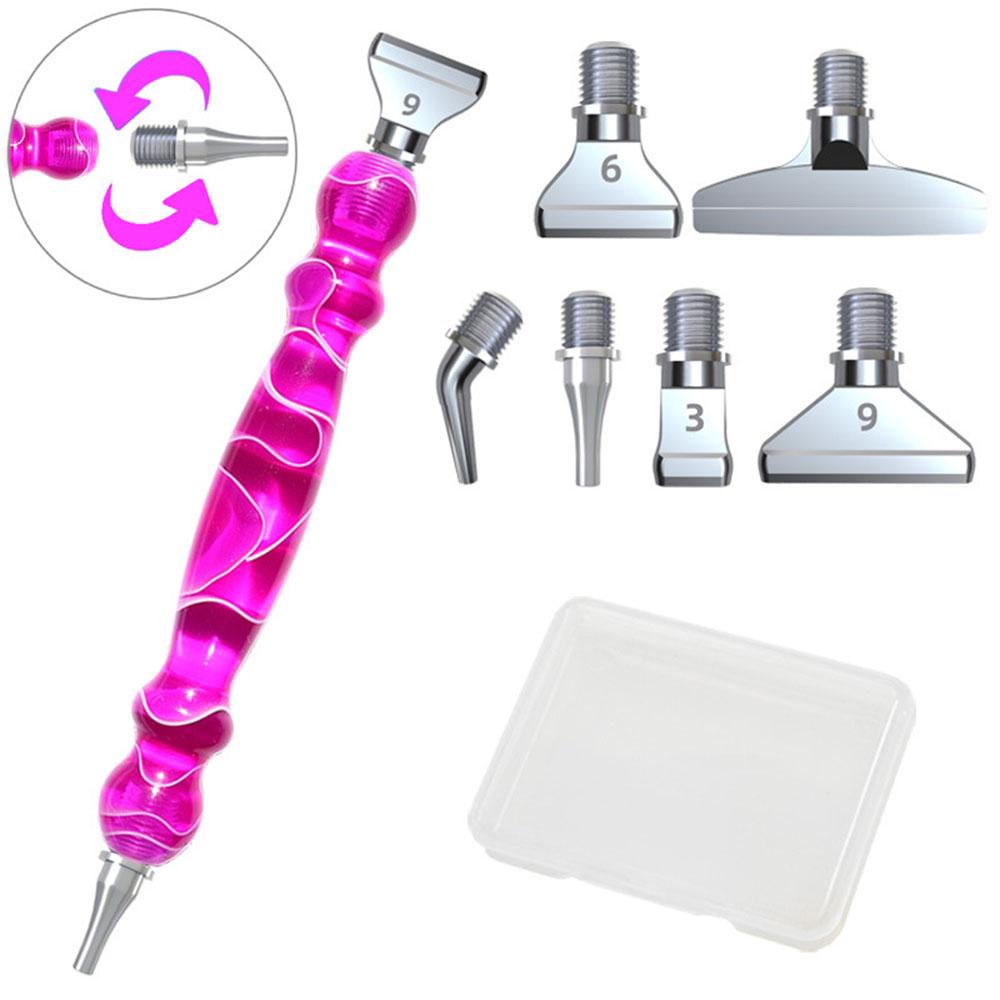 DIY Diamond Art Tools Drill Pen New resin pen with threaded design, replaceable multiple tips Diamond painting accessories