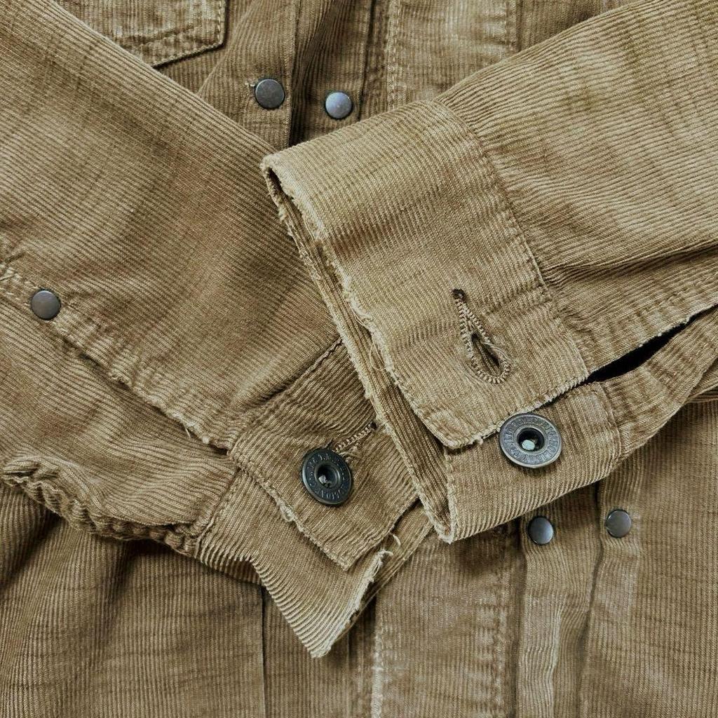 Used TMT BIGHOLIDAY Trucker Jacket S Corduroy Brown Old Clothes